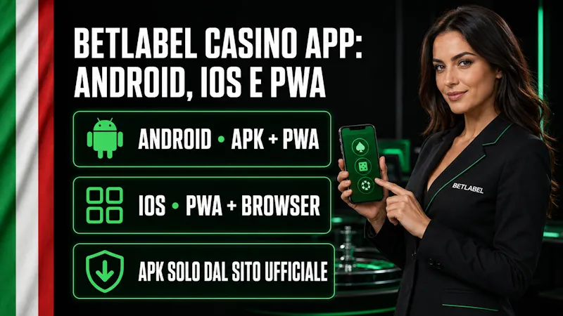 BetLabel casino app: Android, iOS e PWA