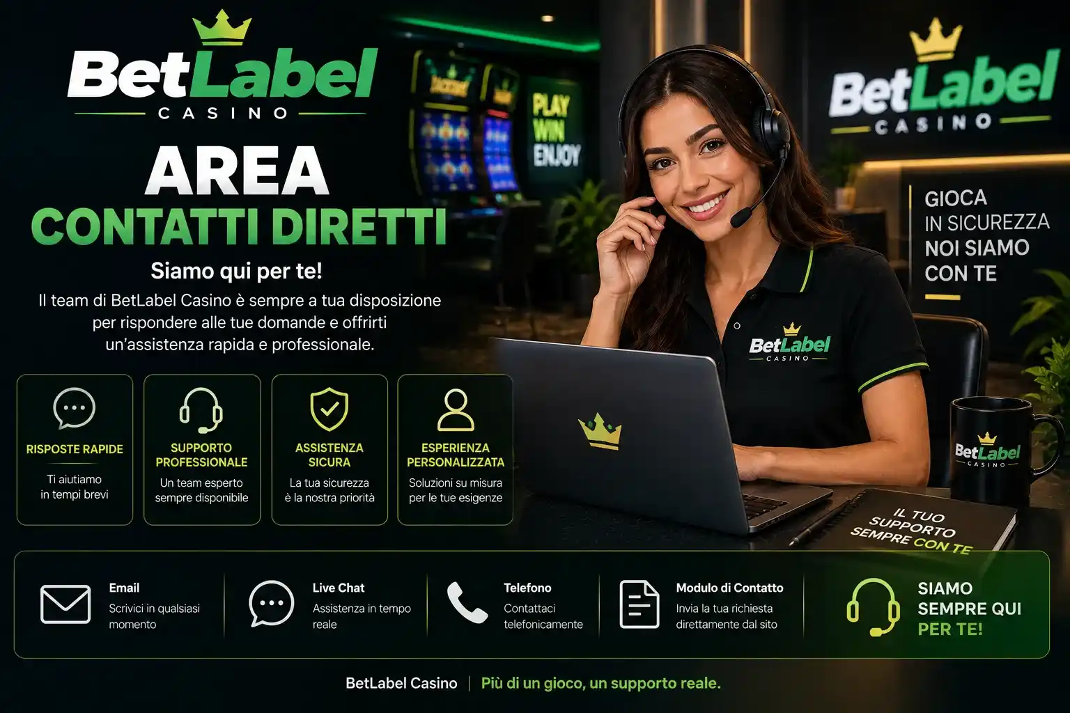 betlabel casino supporto