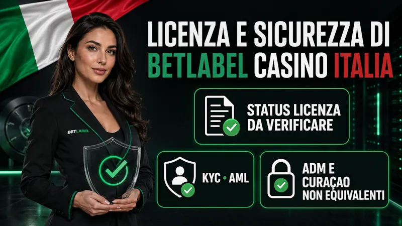 Licenza e sicurezza di BetLabel Casino Italia